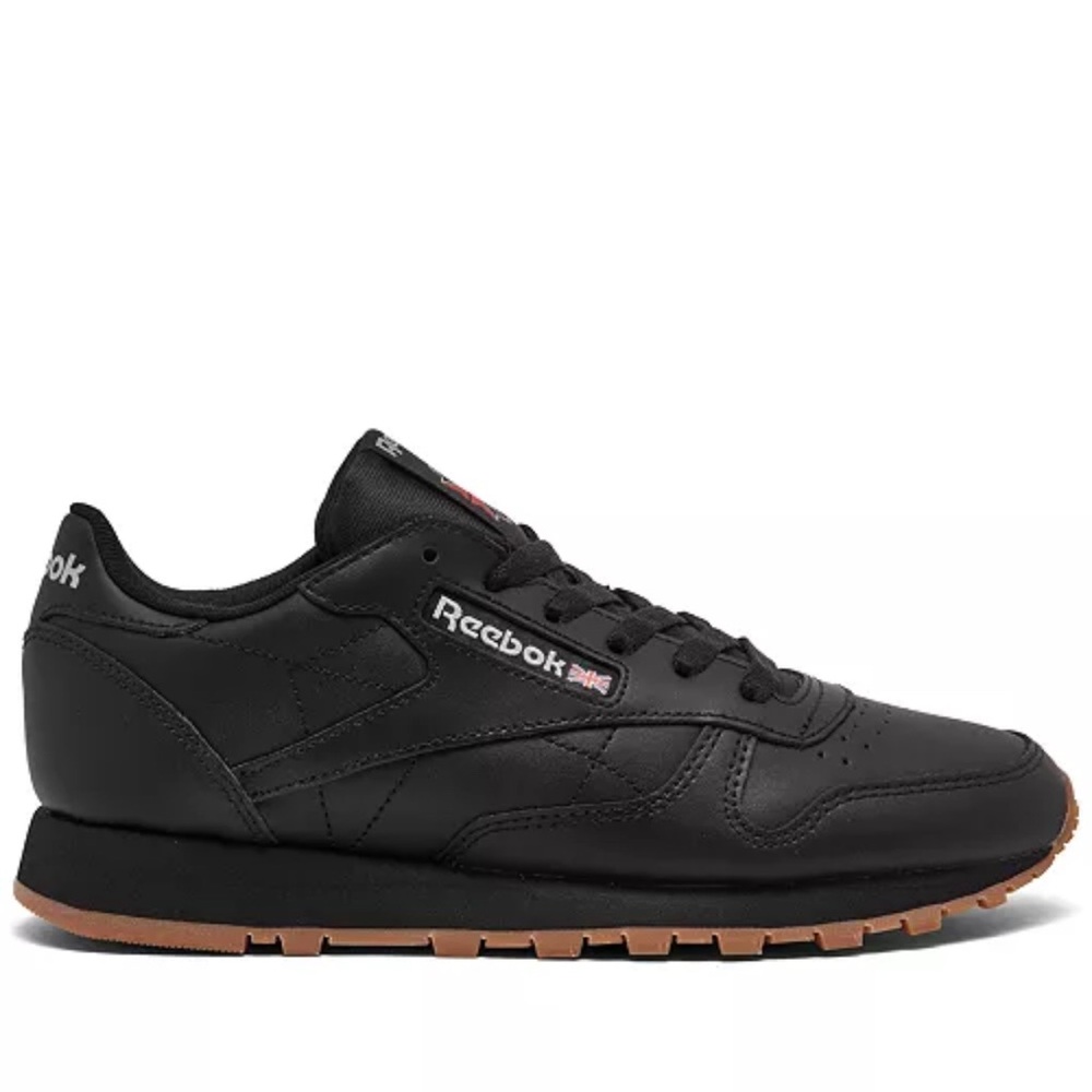 LNC BLACK REEBOK CLASSIC LEATHER RUNNING SHOE SIZE 6.5